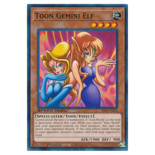 Yu-Gi-Oh! - Speed Duel Starter Decks - Match of the Millennium - Toon Gemini Elf (Common) SS04-ENB12