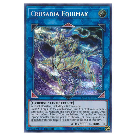 Yu-Gi-Oh! - 2019 Gold Sarcophagus Tin Mega Pack - Crusadia Equimax (Prismatic Secret Rare) MP19-EN107