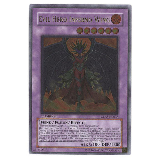Yu-Gi-Oh! - Gladiator\'s Assault - Evil HERO Inferno Wing (Ultimate Rare) GLAS-EN038