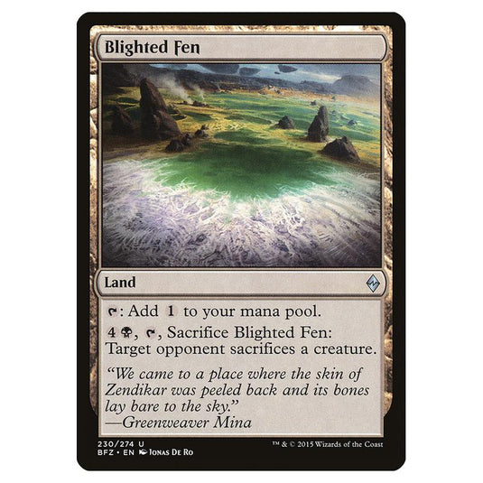 Magic The Gathering - Battle For Zendikar - Blighted Fen - 230/274