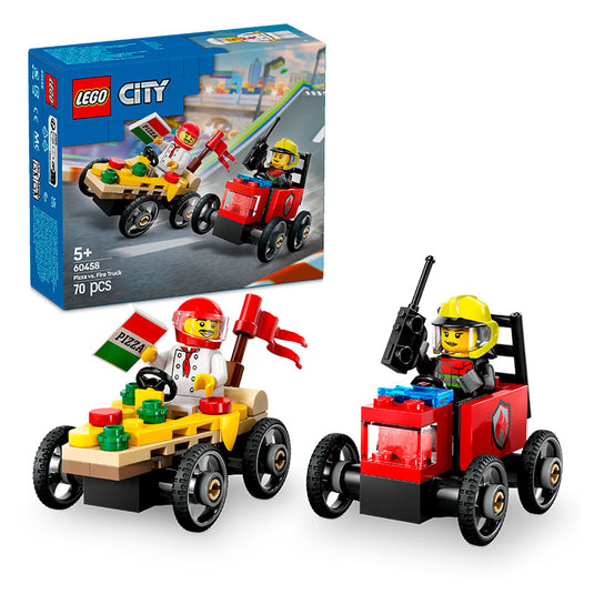 Lego - City - Pizza vs. Fire Truck Race Car Pack #60458