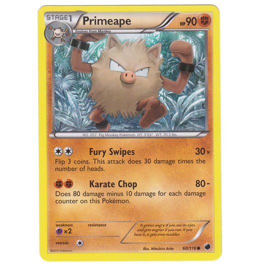 Pokemon - Black & White - Plasma Freeze - Primeape - 60/116
