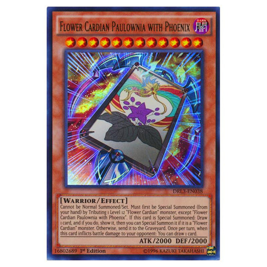 Yu-Gi-Oh! - Dragons of Legend - Unleashed - Flower Cardian Paulownia with Phoenix (Ultra Rare) DRL3-EN038