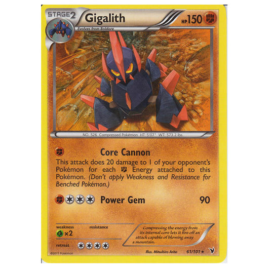 Pokemon - Black & White - Noble Victories - Gigalith 61/101