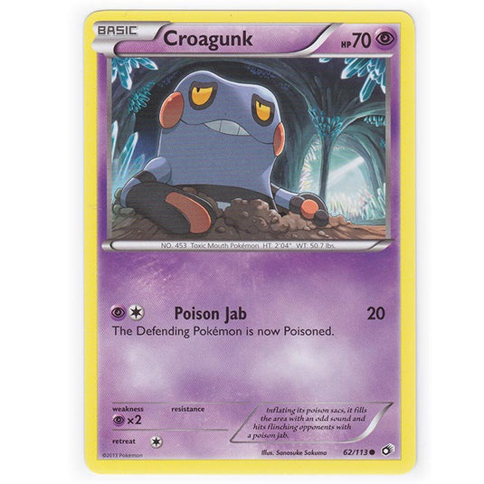 Pokemon - Black & White - Legendary Treasures - Croagunk - 62/113
