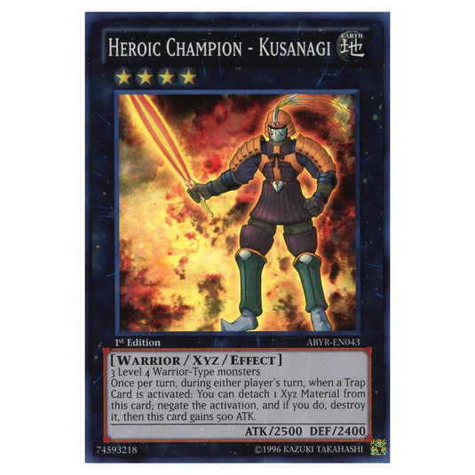 Yu-Gi-Oh! - Abyss Rising - Heroic Champion - Kusanagi (Super Rare) ABYR-EN043