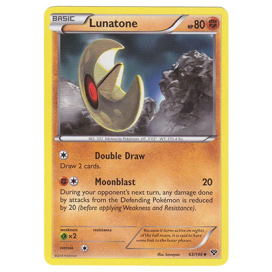 Pokemon - XY Base Set - Lunatone - 63/146