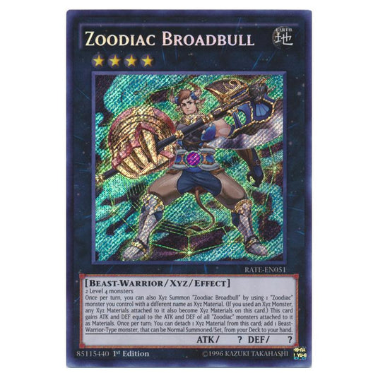Yu-Gi-Oh! - Raging Tempest - Zoodiac Broadbull (Secret Rare) RATE-EN051