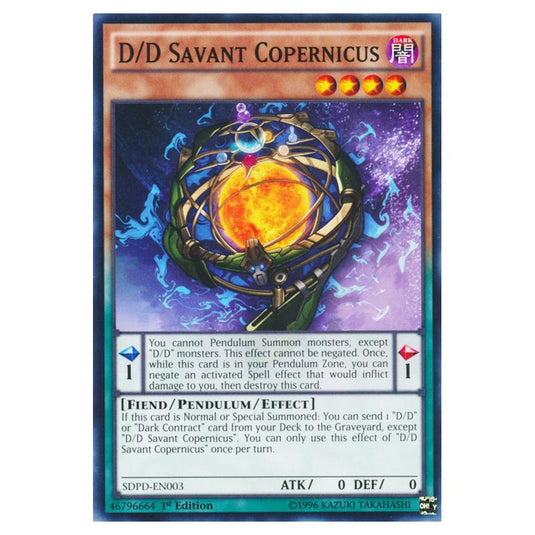 Yu-Gi-Oh! - Pendulum Domination Structure Deck - D/D Savant Copernicus (Common) SDPD-EN003