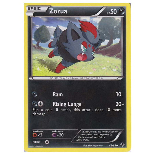 Pokemon - Black & White - Emerging Powers - (Reverse Holo) - Zorua 66/98