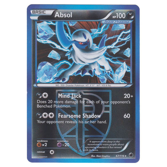 Pokemon - Black & White - Plasma Freeze - (Reverse Holo) Absol - 67/116