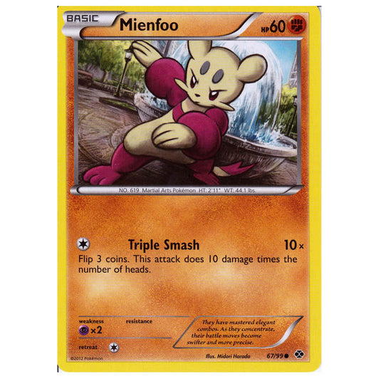 Pokemon - Black & White - Next Destinies - Mienfoo 67/99
