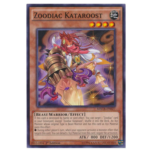 Yu-Gi-Oh! - Maximum Crisis - Zoodiac Kataroost (Common) MACR-EN027