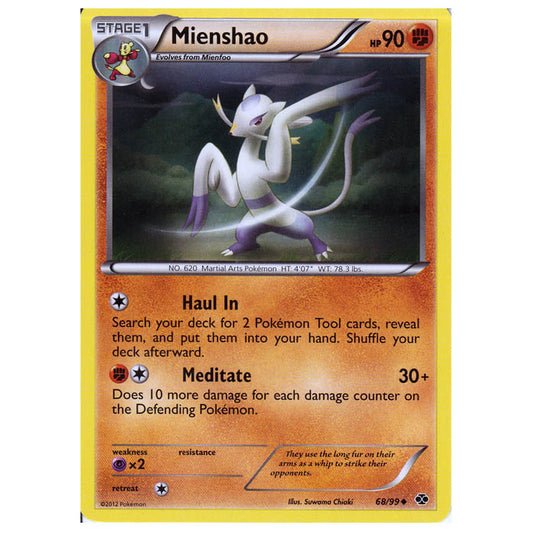 Pokemon - Black & White - Next Destinies - Mienshao 68/99
