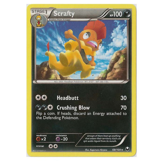 Pokemon - Black & White - Dark Explorers - Scrafty - 68/108