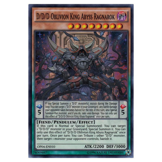 Yu-Gi-Oh! - OTS Tournament Pack 4 - D/D/D Oblivion King Abyss Ragnarok (Super Rare) OP04-EN010