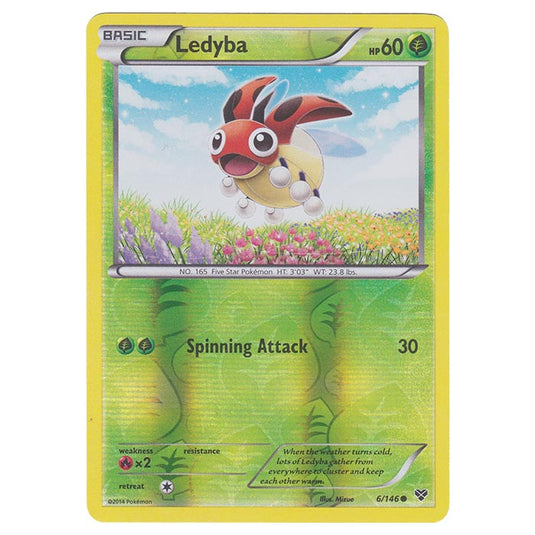 Pokemon - XY Base Set - (Reverse Holo) Ledyba - 6/146