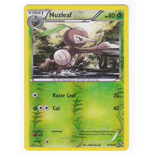 Pokemon - XY - Flashfire - (Reverse Holo) Nuzleaf - 6/106