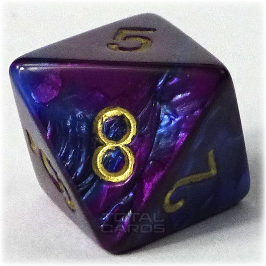 Chessex - Gemini 16mm D8 - Blue-Purple w/Gold