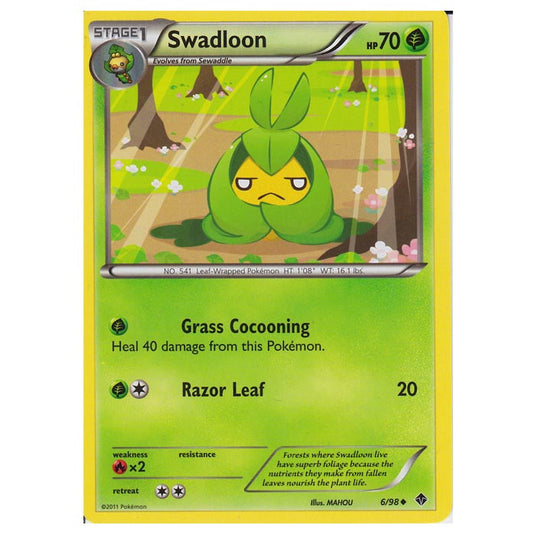 Pokemon - Black & White - Emerging Powers - Swadloon 6/98