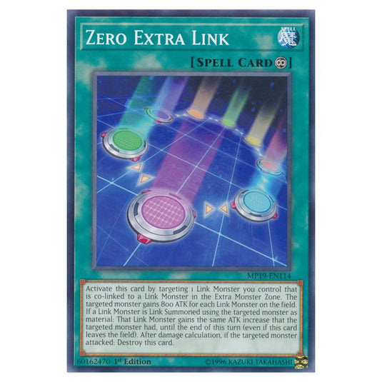 Yu-Gi-Oh! - 2019 Gold Sarcophagus Tin Mega Pack - Zero Extra Link (Common) MP19-EN114