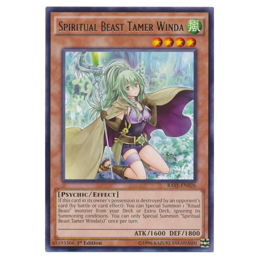 Yu-Gi-Oh! - Raging Tempest - Spiritual Beast Tamer Winda (Rare) RATE-EN026