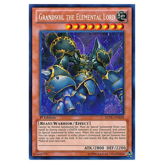 Yu-Gi-Oh! - Return of the Duelist - Grandsoil the Elemental Lord (Secret Rare) REDU-EN038