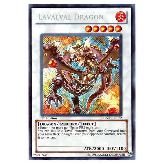 Yu-Gi-Oh! - Hidden Arsenal 5 - Steelswarm Invasion - Lavalval Dragon (Secret Rare) HA05-EN022