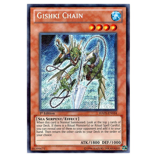 Yu-Gi-Oh! - Hidden Arsenal 5 - Steelswarm Invasion - Gishki Chain (Secret Rare) HA05-EN034