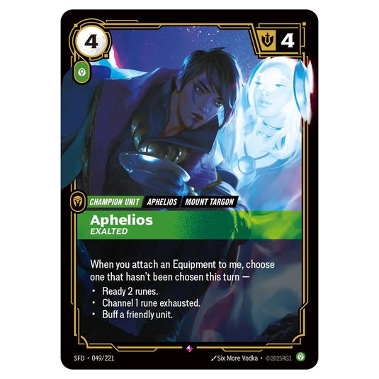 Riftbound: League of Legends TCG - Spiritforged - Aphelios - Exalted - 049/221