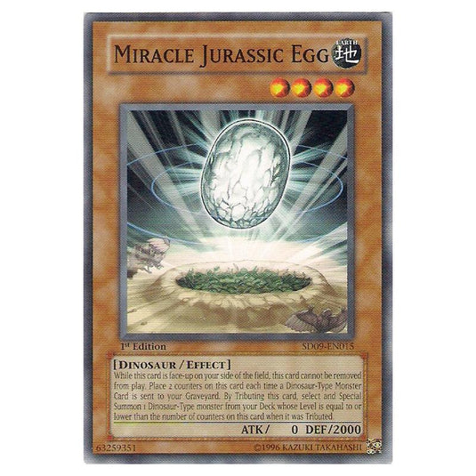 Yu-Gi-Oh! - Structure Deck - Dinosaur's Rage - Miracle Jurassic Egg (Common) SD09-EN015