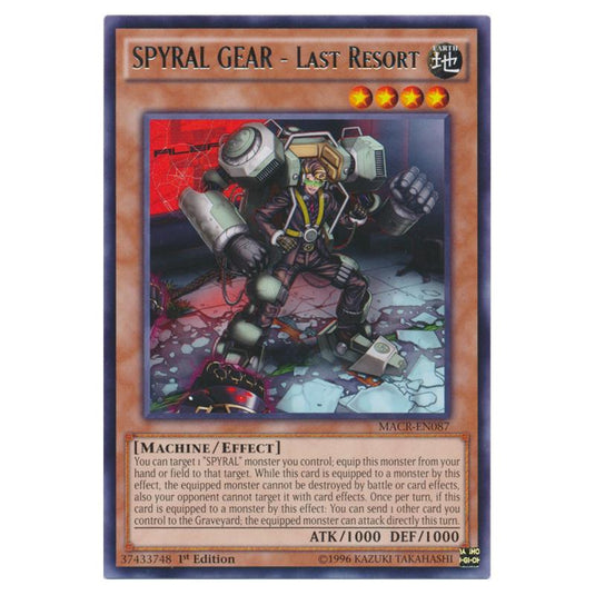 Yu-Gi-Oh! - Maximum Crisis - SPYRAL GEAR - Last Resort (Rare) MACR-EN087
