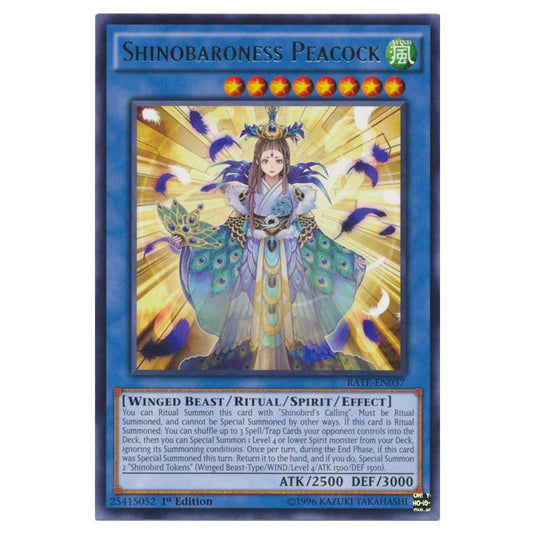 Yu-Gi-Oh! - Raging Tempest - Shinobaroness Peacock (Rare) RATE-EN037