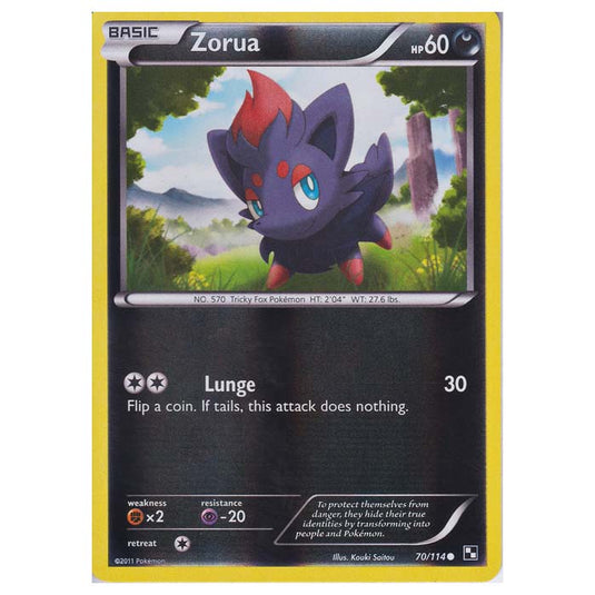 Pokemon - Black & White - (Reverse Holo) Zorua 70/114