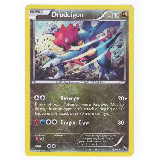 Pokemon - XY - Flashfire - (Reverse Holo) Druddigon - 70/106