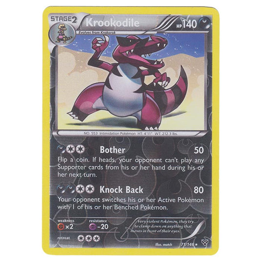 Pokemon - XY Base Set - (Reverse Holo) Krookodile - 71/146
