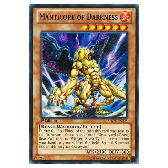 Yu-Gi-Oh! - Onslaught of the Fire Kings Structure Deck - Manticore of Darkness (Common) SDOK-EN005