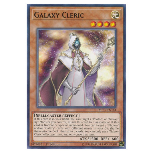 Yu-Gi-Oh! - 2019 Gold Sarcophagus Tin Mega Pack - Galaxy Cleric (Common) MP19-EN161