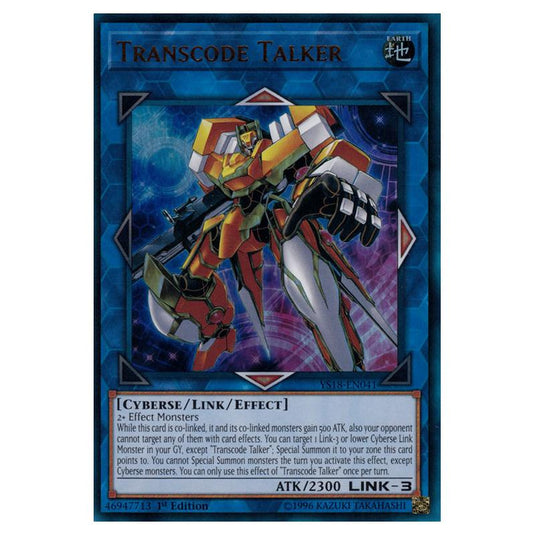 Yu-Gi-Oh! - Starter Deck - Codebreaker - Transcode Talker (Ultra Rare) YS18-EN041