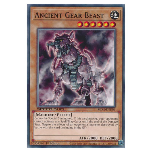 Yu-Gi-Oh! - Speed Duel GX - Duel Academy Box - Ancient Gear Beast (Common) SGX1-END06