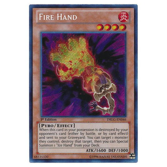 Yu-Gi-Oh! - Dragons of Legend - Fire Hand (Secret Rare) DRLG-EN046