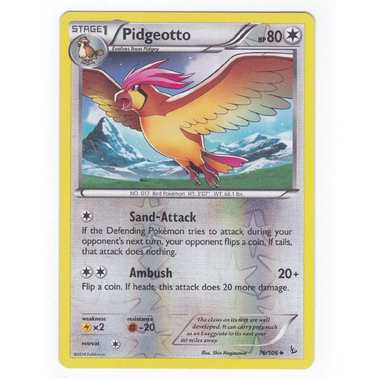 Pokemon - XY - Flashfire - (Reverse Holo) Pidgeotto - 76/106