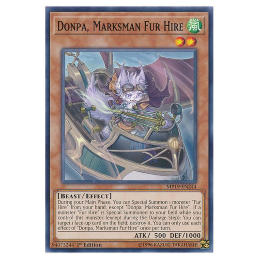 Yu-Gi-Oh! - 2019 Gold Sarcophagus Tin Mega Pack - Donpa, Marksman Fur Hire (Common) MP19-EN244