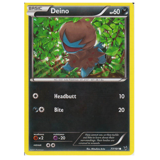Pokemon - Black & White - Noble Victories - Deino 77/101