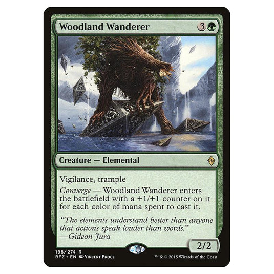 Magic The Gathering - Battle For Zendikar - Woodland Wanderer - 198/274 (Foil)
