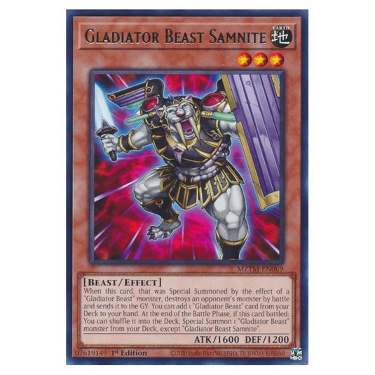 Yu-Gi-Oh! - Maze of the Master - Gladiator Beast Samnite (Rare) MZTM-EN069