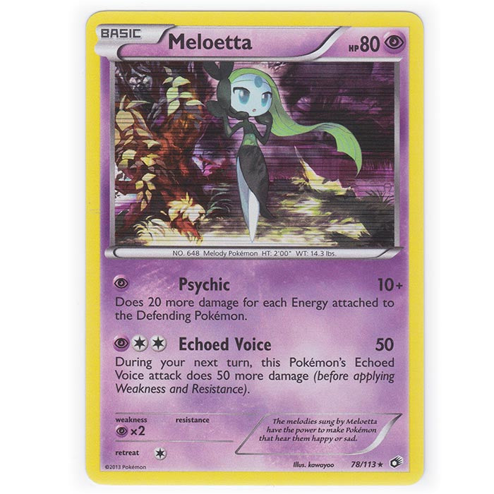 Pokemon - Black & White - Legendary Treasures - Meloetta - 78/113 Pokemon - Black & White - Legendary Treasures - Meloetta - 78/113