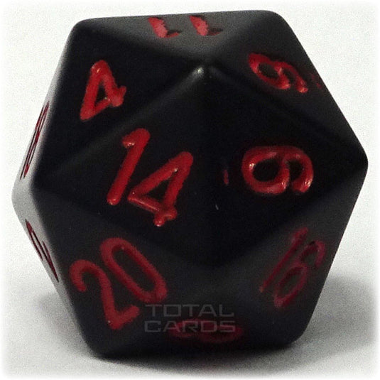 Chessex - Opaque 16mm D20 - Black w/Red