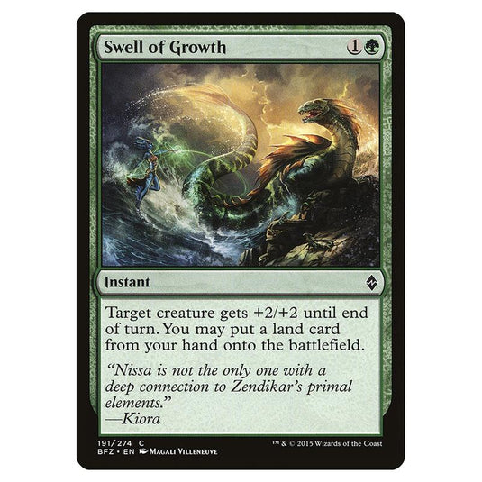 Magic The Gathering - Battle For Zendikar - Swell Of Growth - 191/274 (Foil)