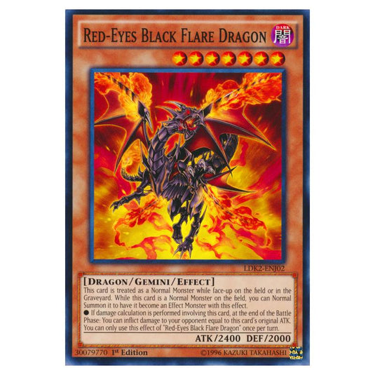 Yu-Gi-Oh! - Legendary Decks II - Red-Eyes Black Flare Dragon (Common) LDK2-ENJ02